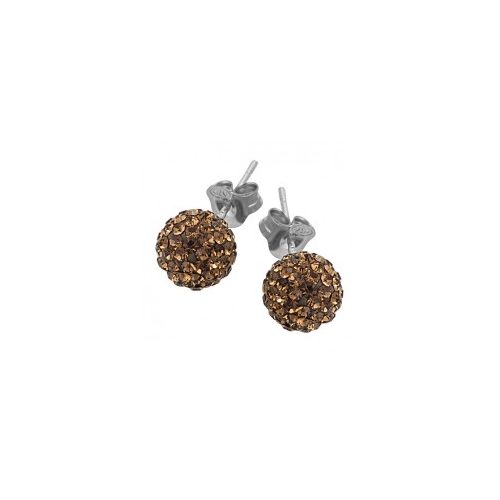 Barna Swarovski kristályos fülbevaló