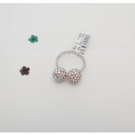   Swarovski kristályos ezüst gyűrű-színjátszó gömbökkel