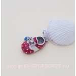 Babacipő alakú ezüst medál-charm