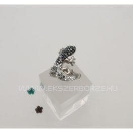 Swarovski kristályos ezüst gyűrű-gyík