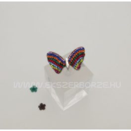 Swarovski kristályos ezüst gyűrű-pillangó alakú