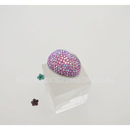 Swarovski kristályos ezüst gyűrű-domború