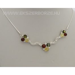 Borostyános ezüst nyakék