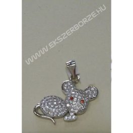Micro-cirkónia köves ezüst egérke medál