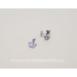 Pillangós ezüst fülbevaló-medál szett gyerekeknek