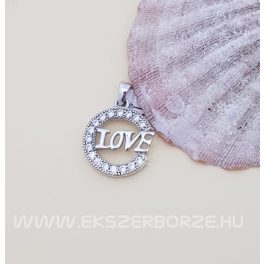 Köves "love" ezüst medál