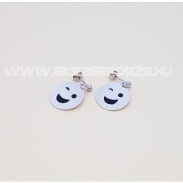Emoji ezüst fülbevaló