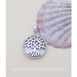 Ezüst Életfa medál kagyló betéttel