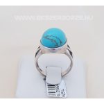 Ezüst gyűrű kékes-zöld természetes kővel