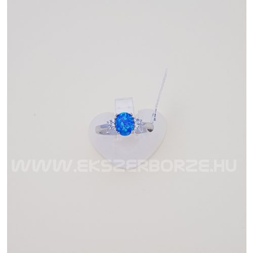 Kék tűzopálos ezüst gyűrű