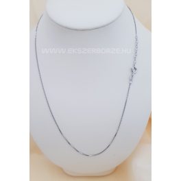 Ezüst kocka nyaklánc hosszabbítólánccal