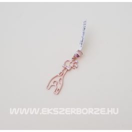 Rozé gold színű zsiráf medál