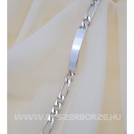 Tömör gravírozható férfi ezüst karkötő