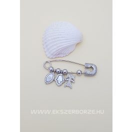 Cirkónia köves ezüst bross