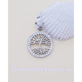 Életfa ezüst medál cirkóniakövekkel