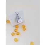 Tenyésztett gyöngyös ezüst medál