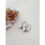 Hagyományos kapcsos köves-gyöngyös ezüst fülbevaló