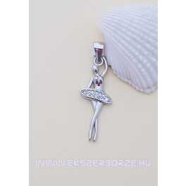 Balerina alakú ezüst medál