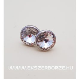 Fehér köves Swarovski kristályos ezüst fülbevaló