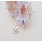 Szines köves ezüst baba fülbevaló