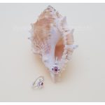 Szines köves ezüst baba fülbevaló