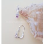 Ezüst kislány fülbevaló kövekkel