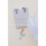 Cirkóniaköves medál-fülbevaló szett olló