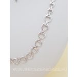 Kiszélesedő ezüst nyakék-karlánc szett 