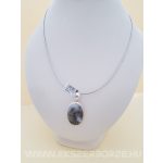 Ezüstkeretes MOSS AGATE egyedi medál