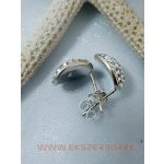 Swarovski kristályos ezüst fülbevaló