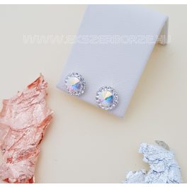 Swarovski-kristályos ezüst fülbevaló
