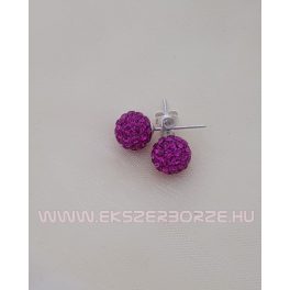  Swarovski kristályos ezüst fülbevaló-fukszia