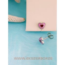 Szives ezüst fülbevaló