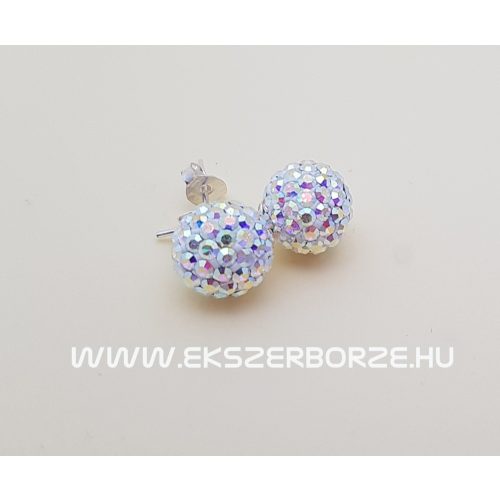 Swarovski kristályos ezüst fülbevaló-sarki fény
