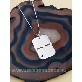 Ezüst dögcédula ezüst láncon