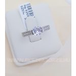 Ezüst eljegyzési gyűrű csillogó  kövekkel