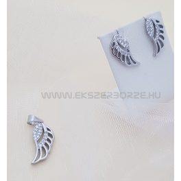 Áttört mintás ezüst angyal-szárny szett