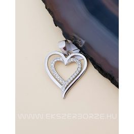 Szív alakú köves medál