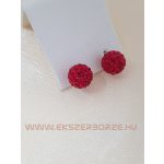 Piros Swarovski kristályos fülbevaló