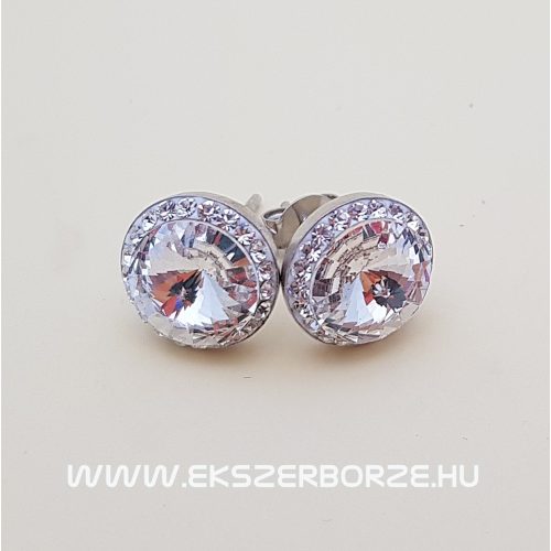 Swarovski kristályos ezüst fülbevaló