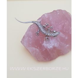 Cirkónia kösves ezüst bross