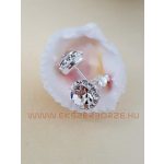 Swarovski kristályos ezüst fülbevaló