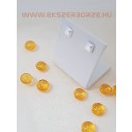 Szögletes ezüst fülbevaló