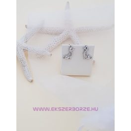 Köves tacsis ezüst bedugós fülbevaló