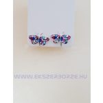 Swarovski kristályos ezüst fülbevaló-pillangó