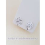Swarovski kristályos ezüst fülbevaló-herelevél alakú