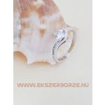 Ezüst eljegyzési gyűrű cirkónia kövekkel