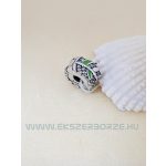 Köves ezüst medál-pandora jellegű