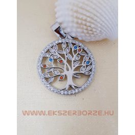 Ezüst életfa-szeretetfa medál