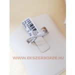Ezüst eljegyzési gyűrű cirkónia kővel